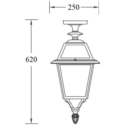 Потолочный светильник уличный FARO-FROST L 91105fLA Bl